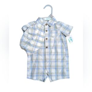🍼 4 for $10 Carter's newborn plaid outfit with hat NWT